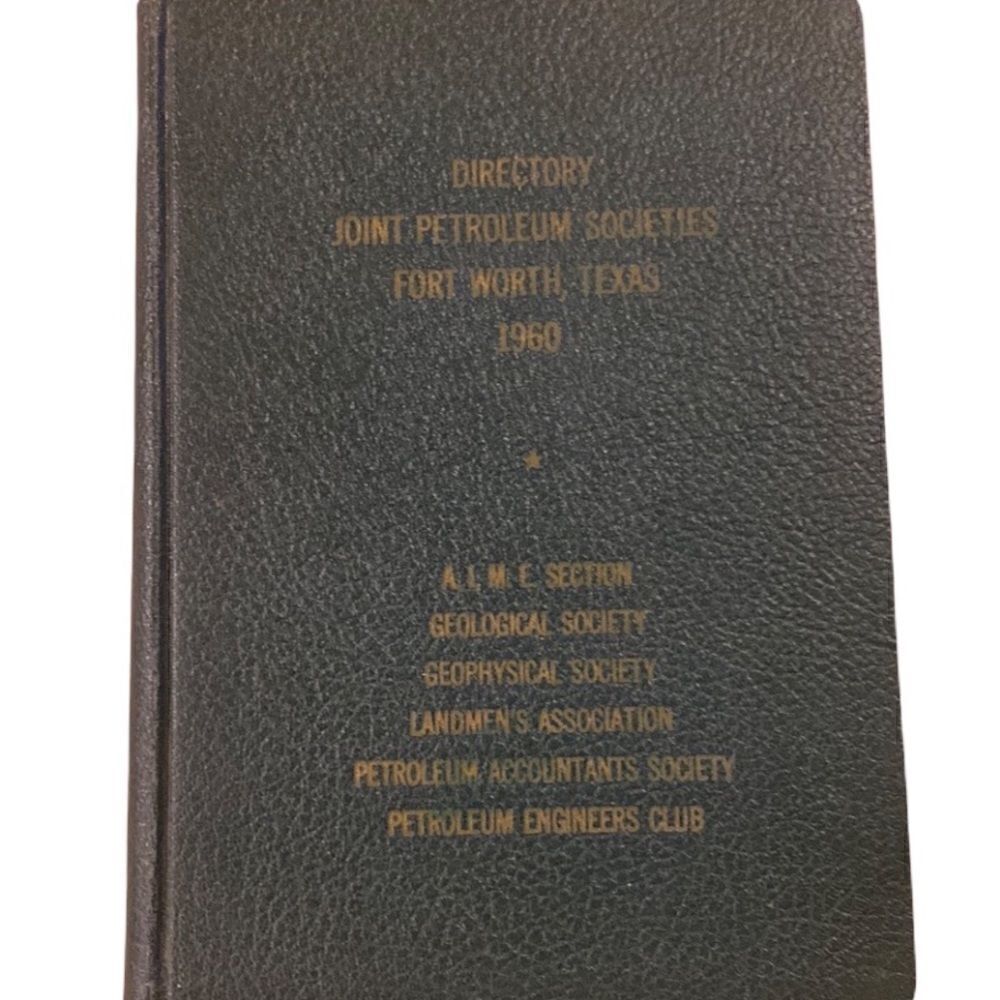 1960 Fort Worth Texas joint Petroleum societies